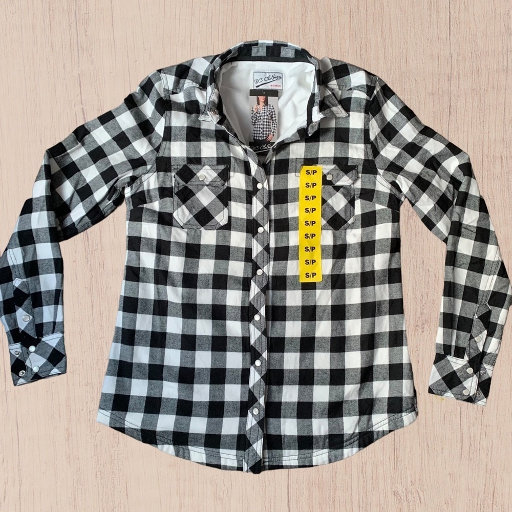 Plaid Black and White Women's Hoodie